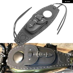 オートバイ バイク 燃料タンクカバー パネル パッド ビブバッグポーチ ハーレー スポーツスター 883 XL1200 PUレザーブラック