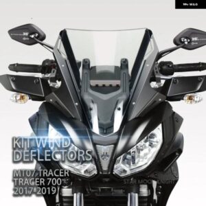 ヤマハ TRACER 700 MT-07 MT07 TRACER 2017 - 2019 アルミ製ウインドシールド サイドキット ウインドデフレクター フロントデフレクター フェアリング