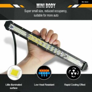 超スリム 7インチ 19インチ LED ライトバー スポット オフロード 4X4 LED 作業灯 バー ジープ トラック ATV SUV 車用 LED ヘッドライト 12V 24V - 1pcs-10led-178mm