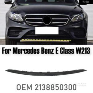 メルセデスベンツ E クラス W213 2016-2018 OEM 2138850300 フロント バンパー 装飾 ストリップ - Silver