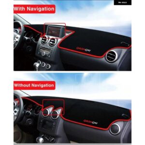 日産 キャシュカイ J10 2008 - 13 車 ダッシュボード カバー 計器デスクサンシェード 滑り止め パッド アクセサリー - No　Display　Black