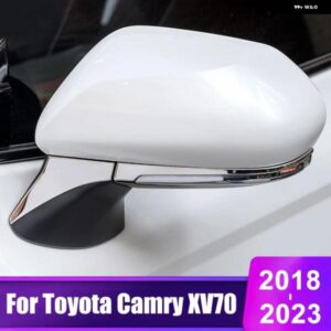 トヨタ カムリ 70 XV70 2018 - 23 ハイブリッドカー リアビューミラー サイドカバー ストリップ ステッカー アクセサリー