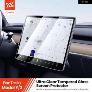 強化ガラススクリーン プロテクター TESLA MODEL 3 Y X 2021 - 23 センター コントロール アクセサリー TESLA HDフィルム