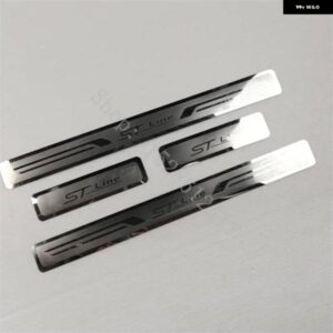 フォード ST LINE 2012-2023 ステッカー ドアシル スカッフプレート ガード ステンレス キックペダル ステッカー カー スタイリング アクセサリー 4枚