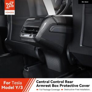 テスラ モデルY 3 2021-2023 アームレスト ボックス バックコンディショナー アウトレット フィルター グリル プロテクター リア エアベント カバー