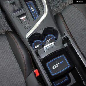プジョー 3008 5008 GT 2016 - 23 ハイブリッドゲートスロットカップマットドア滑り止め パッド カーアクセサリー - Blue