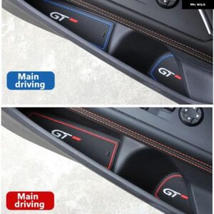 プジョー 3008 5008 GT 2016 - 23 ハイブリッドゲートスロットカップマットドア滑り止め パッド カーアクセサリー - White