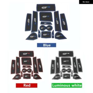 プジョー 3008 5008 GT 2016 - 23 ハイブリッドゲートスロットカップマットドア滑り止め パッド カーアクセサリー - Red