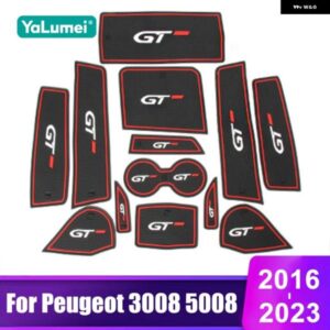 プジョー 3008 5008 GT 2016 - 23 ハイブリッドゲートスロットカップマットドア滑り止め パッド カーアクセサリー