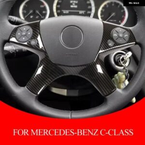 メルセデスベンツ C クラス W204 2007-2010 車用 ステアリングホイール トリム スパンコールカバー ステッカー カーアクセサリー