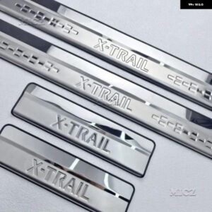 日産 X-TRAIL XTRAIL T32 2014-2019 カー スタイリング アクセサリー ステンレス ドアシル スカッフプレート ウェルカムペダル トリム - Silver　4PCS