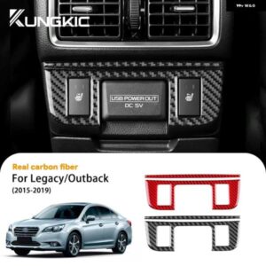 車 LHD RHD リア調整 パネル スバル レガシィ アウトバック 2015 - 19 リアルソフトカーボン ステッカー トリム