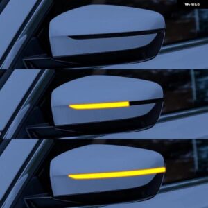 車用スクロールシーケンシャル点滅ランプ ダイナミックウィンカー ミラー インジケーター LED ウィンカーライト BMW 3シリーズG20 G21 G28 G11 G12 - Blue-Yellow