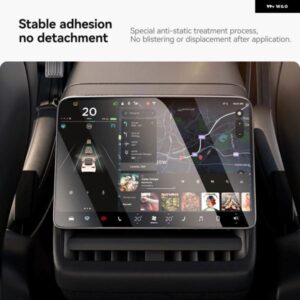 強化ガラスフィルム プロテクター TESLA MODEL Y JUNIPER MODEL 3 HIGHLAND 2024 2025 リアセンター コントロール スクリーン - Front　row　Frosted
