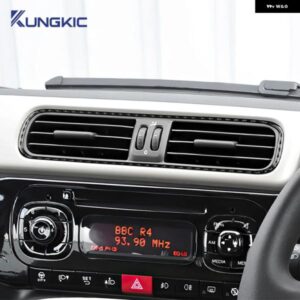 リアルソフトカーボン ステッカー LHD RHD 車計器中央 制御 フィアットパンダ 2013-2019 - 24 2025 - Red　Carbon