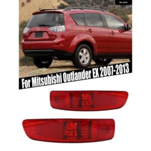 カーアクセサリー リア バンパー ライト ブレーキ リフレクター フォグランプ ストップランプ 三菱 アウトランダー EX 2007-2012 バルブ 無 レッド