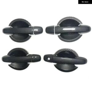 トヨタ ラクティス 2011-2017 光沢ブラックカーボン サイド ドアハンドル カバー トリム ステッカー スタイリング アクセサリー - black　bowl