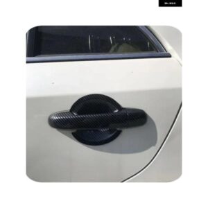 トヨタ ラクティス 2011-2017 光沢ブラックカーボン サイド ドアハンドル カバー トリム ステッカー スタイリング アクセサリー - black　handle-bowl