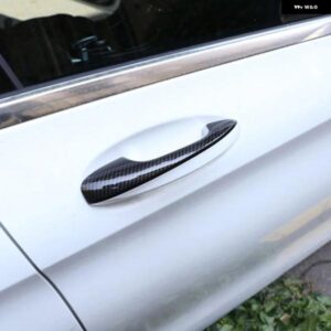 メルセデスベンツ CLA/A クラス /C クラス /E クラス /GLC/GLB LHD クロームカーボン ドアハンドル カバー カー スタイリング アクセサリー ステッカー - Silver