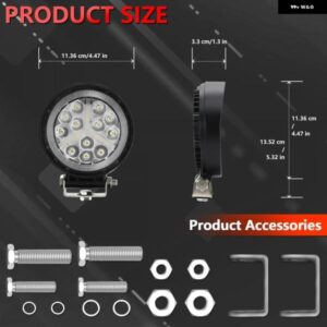 車用デイ運転用 ヘッドライト ビーム ラウンドDRLスポットライト 12V 24V ボート ATV 車 トラック オフロード 4X4 - type　C　white　X
