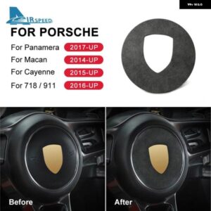 ポルシェ カイエン マカン パナメーラ 718 911 2014-2023 車用 ステアリングホイール ステッカー 装飾 アクセサリー - イタリア スーパースエード カバー - Wine　Red