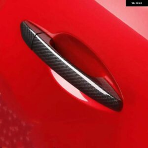 右ハンドル マツダ CX-5 CX5 CX 5 2011-2022 カーボン ドアハンドル カバー カー スタイリング アクセサリー - 1　keyhole　2　buttons