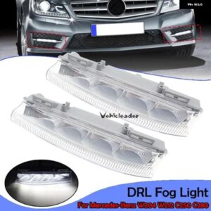車フロント左右LED デイタイム ランニングランプDRL フォグランプ シグナル インジケーター メルセデスベンツ W204 W212 C250 C280 C350 E350