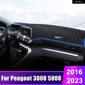 プジョー 3008 5008 GT ハイブリッド 2016 - 23 車用 ダッシュボード サンシェード カバー 滑り止め パッド アクセサリー