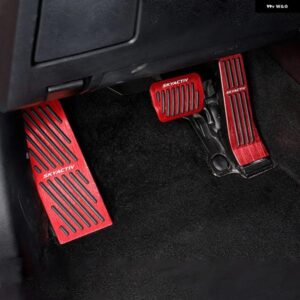 マツダ 3 BP CX-30 CX30 CX50 CX60 CX70 MX30 2019 - 24 2025 車用アクセルブレーキペダルカバー アクセサリー - Footrest　1pcs　Red