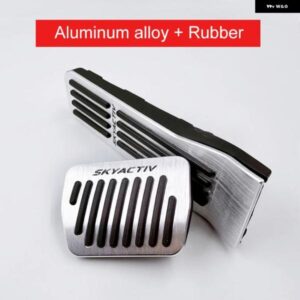 マツダ 3 BP CX-30 CX30 CX50 CX60 CX70 MX30 2019 - 24 2025 車用アクセルブレーキペダルカバー アクセサリー - AT　2pcs　Red