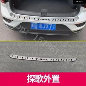 2018-2024 VW/ フォルクスワーゲン T-ROC TROC ステンレス リアドアシル バンパー プロテクター シル リアブートガード カーアクセサリー