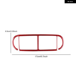 リアルソフトカーボン ポルシェ カイエン 2003 - 10センター エアベント インテリア ステッカー アクセサリー - Red