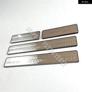 ステンレス スカッフプレート ドアシル トリム スカッフプレート /ドアシル スズキ SX4 S-CROSS 2014-2018 カーアクセサリー カー スタイリング
