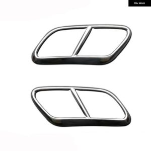 ボルボ XC90 S90 XC60 2014-2019 車用 リア デュアル エキゾースト マフラー エンド パイプ ステッカー カバー トリム アクセサリー ステンレス 2個 - XC90　2015-2020