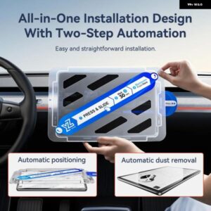 強化ガラススクリーン プロテクター TESLA MODEL 3 Y センター コンソール アンチグレア HDフィルム スクリーン プロテクター アクセサリー - 2023　M3　MY　Frosted