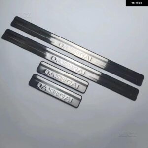 日産 キャシュカイ J10 2007 - 13 ステンレス カードアシル スカッフプレート カバー トリム カーアクセサリー - Silver　4PCS