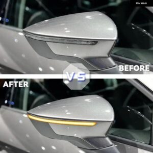 2X LED ダイナミックウィンカー ブリンカーSEAT LEON III 5F ST FR CUPRA ARONA KJ7 IBIZA 6Fシーケンシャルサイドミラー インジケーター ライト - Yellow