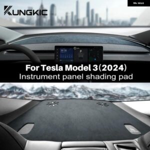 紫外線防止ダッシュマット サンシェード トップ フランネル テスラ モデル3 2024 ハイランド ダッシュボード カバー パッド サンシェード プロテクター
