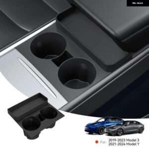 テスラ モデルY モデル3 シリコン製 収納 カップ ホルダー 車用 セントラ ル コントロール ウォーターカップ ホルダー 収納 ボックス カーアクセサリー