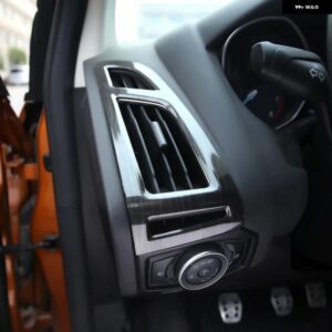 車内フロント エアベント トリム エアコン デコレーション ステッカー フォード フォーカス 3 4 MK3 MK4 2012+ - Carbon-fiber