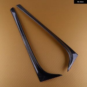 カー スタイリング オートアクセサリー 2X グロスカーボン リアウィンドウ サイドスポイラー ウィングカバー トリム ステッカー VW GOLF 7 MK7