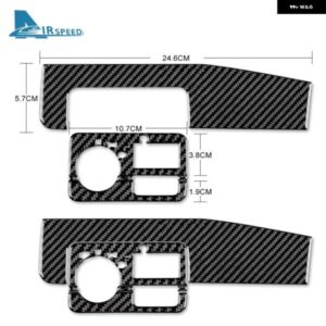 リアルソフトカーボン 装飾 ヘッドライト スイッチ ボタン BMW E46 1998-2006 3シリーズカー ステッカー アクセサリー - A　Black