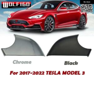 車 左右 クローム/ブラック バックミラー アンダー ホルダー カバー テスラ モデル3 2017-2022 2287.3005 2287.3006