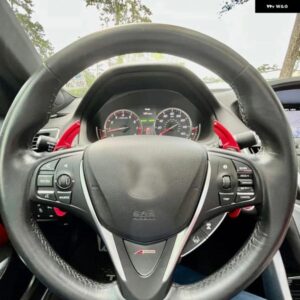車用 ステアリングホイール パドル シフター エクステンション ACURA TLX ILX TSX MDX RDX ホンダ ACCORD 8TH GEN ODYSSEY アルミ DSG ステッカー - Silver