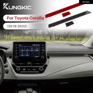 リアルソフトカーボン ステッカー RHD LHD トヨタ カローラ 2019 - 22 コパイロットストリップ パネル インテリア トリム アクセサリー - Left　Hand　Drive　RD
