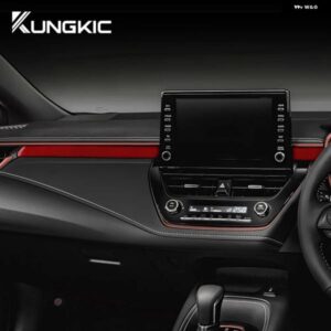 リアルソフトカーボン ステッカー RHD LHD トヨタ カローラ 2019 - 22 コパイロットストリップ パネル インテリア トリム アクセサリー