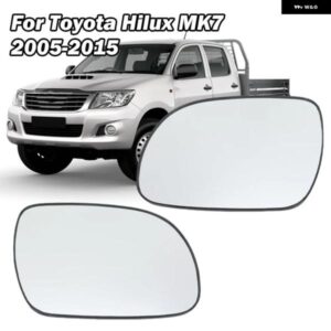 サイドドアミラー ガラスレンズ トヨタ ハイラックス VIGO MK7 2005-2015 シングルカーブ ヒーター付きウィングミラー レンズ なし カーアクセサリー