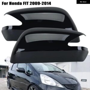 サイドミラー カバー キャップ ホンダ ジャズ ホンダ 2009-2014 光沢ブラック トリム ウィングミラー フレーム キャップ アクセサリー