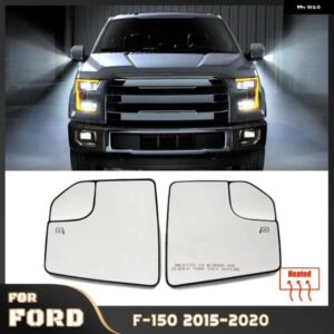 左右サイドミラー ガラス フォード F-150 2015 - 20 リアビューミラー 広角 ヒーター付き