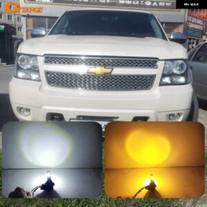 シボレー アバランチ カマロ コルベット タホ 3157 デュアルカラー スイッチバック LED DRL パーキング フロント ウィンカー ライト バルブ